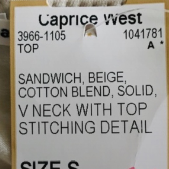 NWT Sandwich LT BEIGE Camisole,  S. *P1053 - Picture 4 of 4